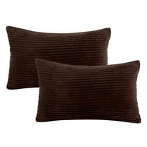 OUTLOU Soft Corduroy Striped Velvet Rectangle Decorative Throw Pillow Cusion for Couch 12 Clearance!