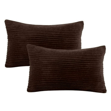 OUTLOU Soft Corduroy Striped Velvet Rectangle Decorative Throw Pillow Cusion for Couch 12 Clearance!