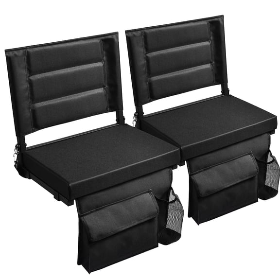 OUTMASTER Stadium Seat for Bleacher with Backrest. Portable for Good for Bleachers, Camping (2pc)