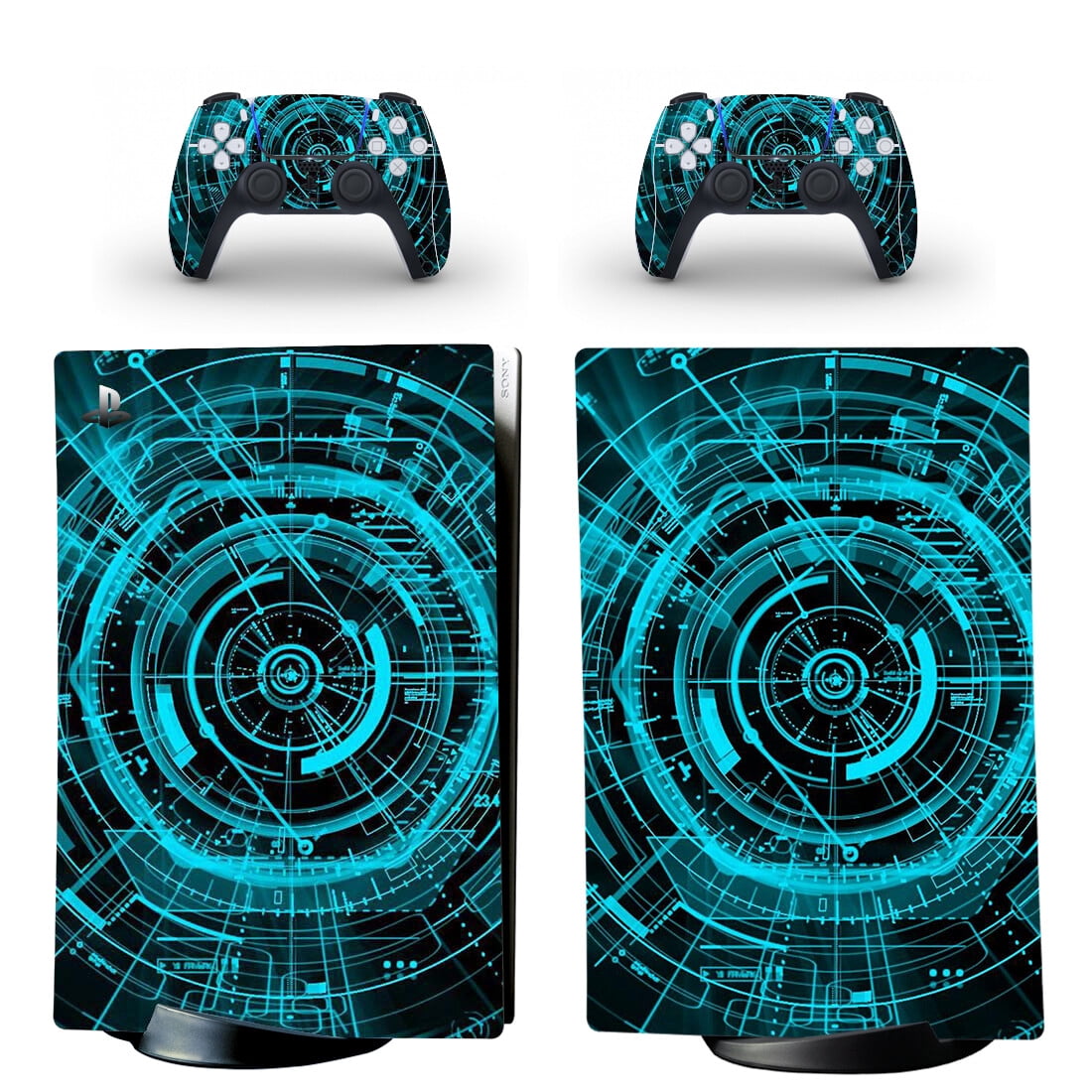 OUTMOIN Full Body Vinyl Skin Stickers for PS5 Digital Edition Console ...