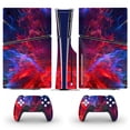 thumbnail image 1 of OUTMOIN Full Body Vinyl Skin Stickers for PS5 Slim Disc Edition Console and Controllers - Red Galaxy, 1 of 1