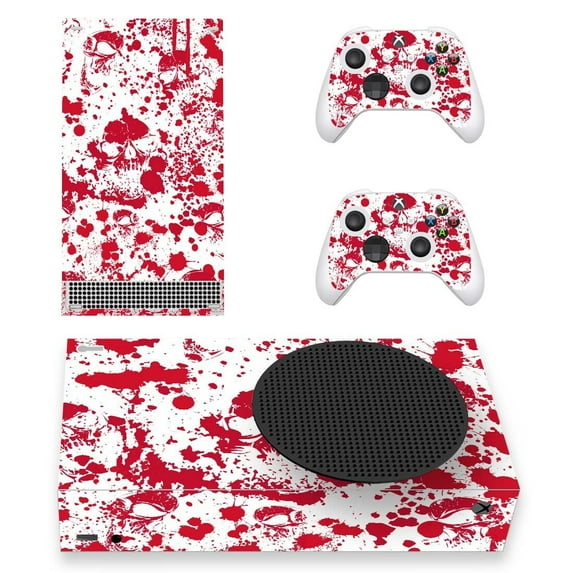 OUTMOIN Full Body Vinyl Skin Stickers for Xbox Series S Console and Controllers - Blood