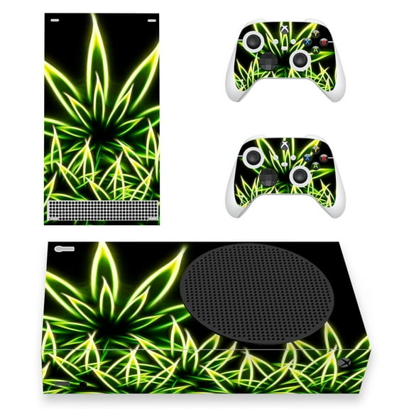 OUTMOIN Full Body Vinyl Skin Stickers for Xbox Series S Console and Controllers - Weeds