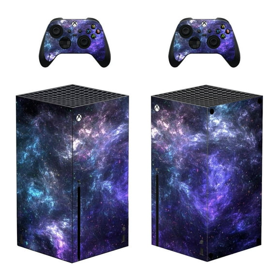 OUTMOIN Full Body Vinyl Skin Stickers for Xbox Series X Console and Controllers - Blue Universe