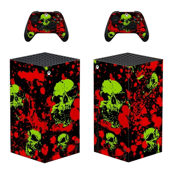 OUTMOIN Full Body Vinyl Skin Stickers for Xbox Series X Console and Controllers - Skulls