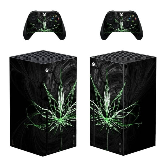 OUTMOIN Full Body Vinyl Skin Stickers for Xbox Series X Console and Controllers - Weeds