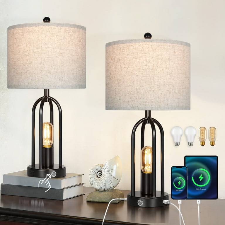 Pair of lamps for bedroom on sale