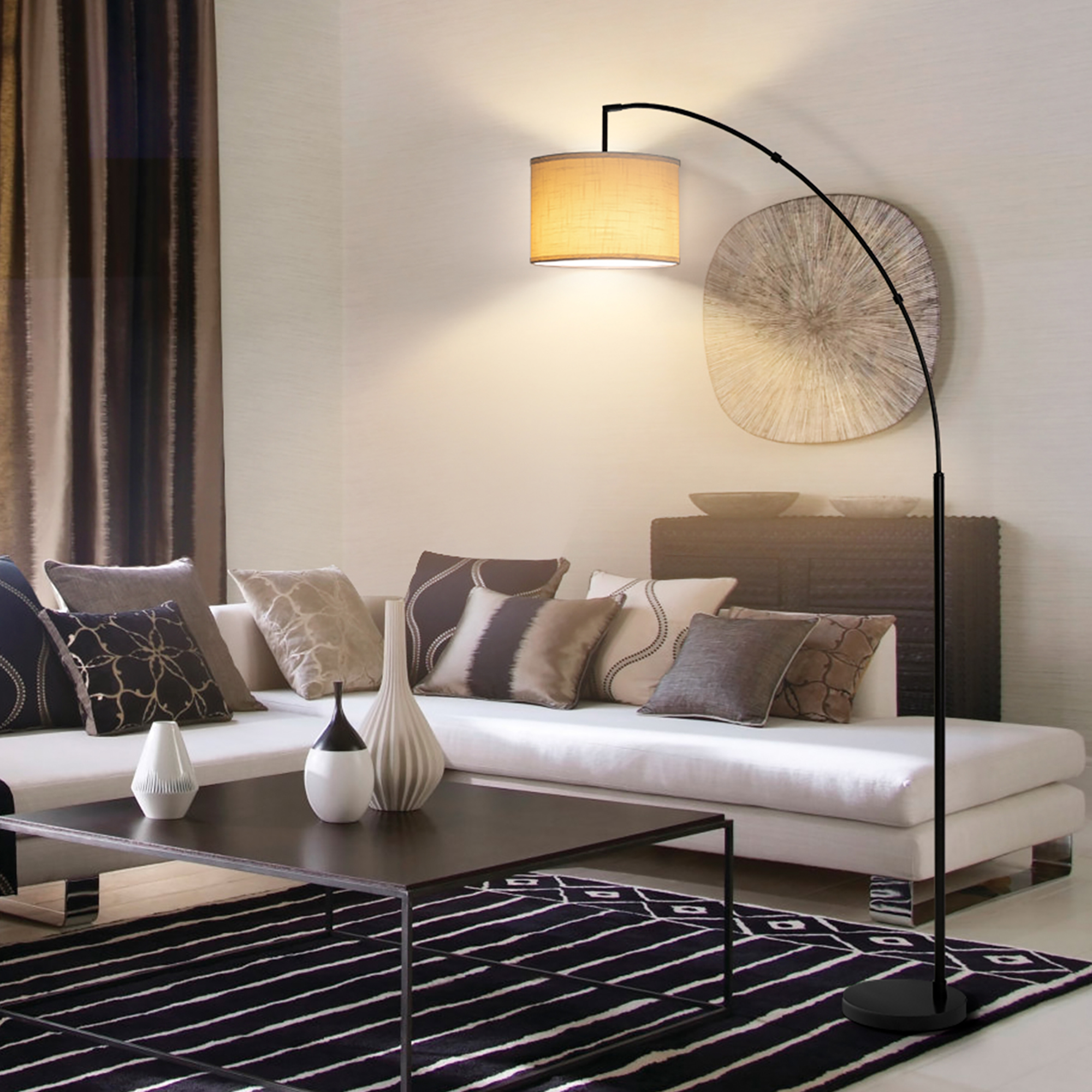 EDISHINE Globe Floor Lamps for Living Room, Sphere MidCentury Modern