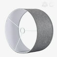thumbnail image 1 of OUTON Large Drum Lamp Shades for Floor Lamps, 16" Top x 16" Bottom x 9" High, Easy to Assemble, Replacement Linen Lampshades for Table Lamps & Bedside Lamps (1.65" Spider), Grey, 1 of 5