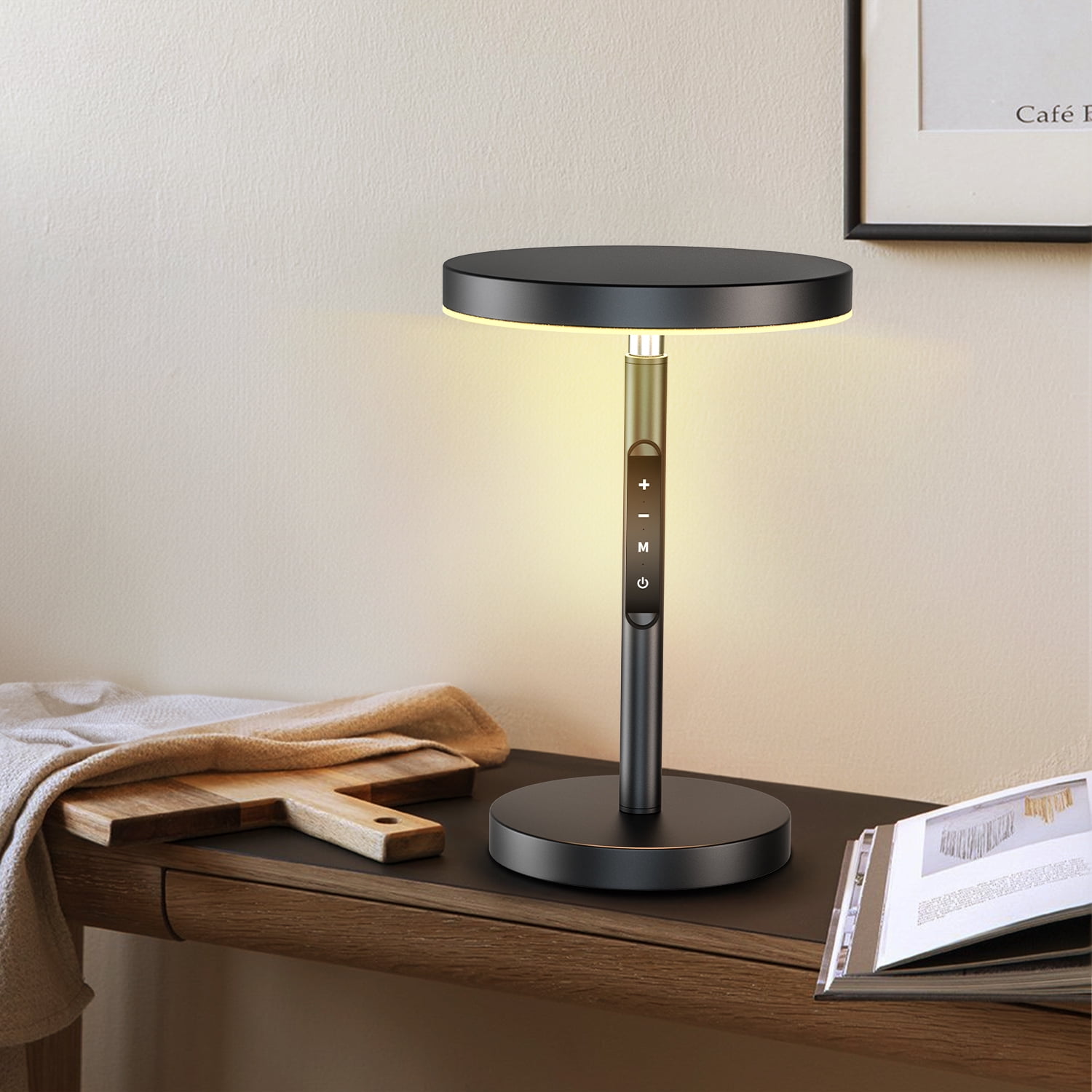 OUTON LED Table Lamp for Bedroom Nightstand, Dimmable Nightstand Lamp