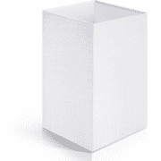 OUTON White Linen Square Lamp Shade for Shelf Floor Lamps, Replacement Textured Linen Lampshade, 8.x 8.x 14.25, Easy to Assemble