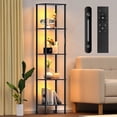 thumbnail image 1 of OUTONLIFE Display Shelf with Dimmable Lights, 3000K-6500K Lighted Display Cases for Collectibles, Adjustable Color Temperature and Brightness, Display Cabinet, Floor Lamp with Shelves, Home Decor, Ru, 1 of 9