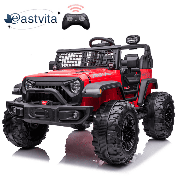 OUTOP Kids 24V Ride on Car with Electric Remote Control Dual Drive Power Ride on Toys 2 Seats SUV Truck Wheels Vehicle