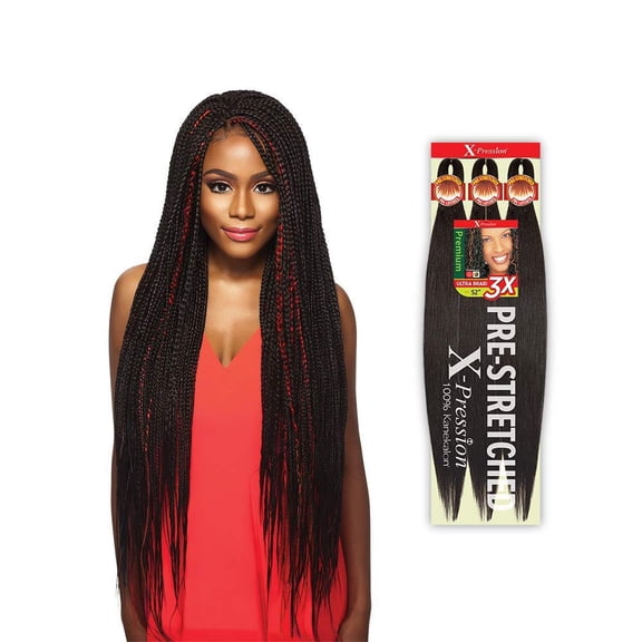 OUTRE -PACK OF 3- X-PRESSION BRAID PRE STRETCHED BRAID 52" 3X COLOR: 130S