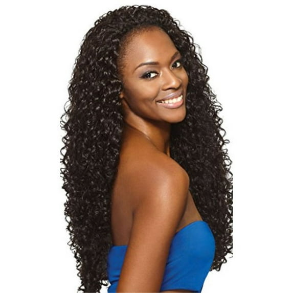 outre quick weave synthetic half wig - penny 26" (1b off black)