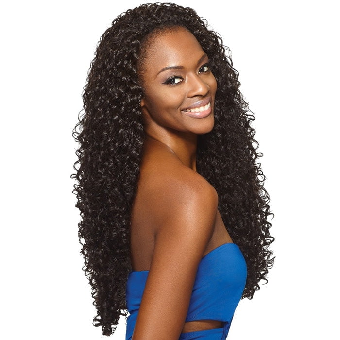 Outre Quick Weave Synthetic Half Wig – Farbe Peruvian-S1B/30, Hitzebeständig, Verstellbarer Riemen, Umfang 54 Cm