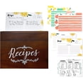 thumbnail image 1 of OUTSHINE Wooden Recipe Box with Cards and Dividers | Farmhouse Recipe Box with Card Dividers | Large Wood Recipe Cards and Box Set | Vintage Recipe Box Dividers 4x6 with Tabs | Best Recipe Box Holder, 1 of 4