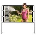 thumbnail image 1 of OUTTOY  Projector Screen with Stand 16: 9,89 inch Indoor Outdoor PVC Projection Screen 4K HD with Carry Bag, 1 of 8