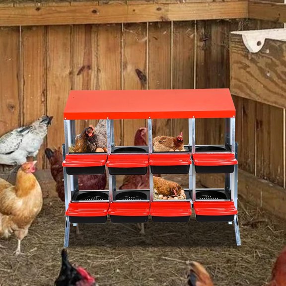 OUTWIND Weather Resistant Chicken Nesting Box Convenient Egg Collection Farm Breeding Box