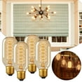 OUTlOU Household appliances 4Packs Bulb 40W Spiral Retro Tungsten Lamp