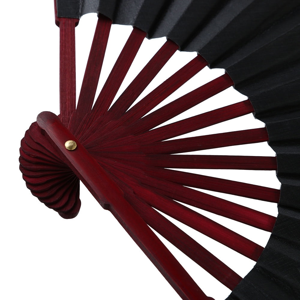 OUTlOU Household appliances Lace Pattern Solid Color Held Fan Wedding Folding Hand Party Dance Silk Folding Fans