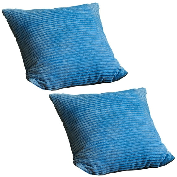 OUTlOU Household appliances Soft Corduroy Striped Velvet Square Decorative Throw Pillow Cusion For Couch 18'