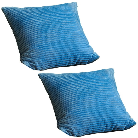 OUTlOU Household appliances Soft Corduroy Striped Velvet Square Decorative Throw Pillow Cusion For Couch 18'