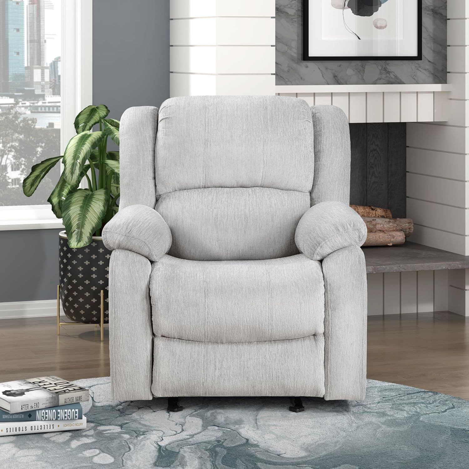 OUWI Glider Recliner Chair Living Room Reclining Sofa Chair, Home