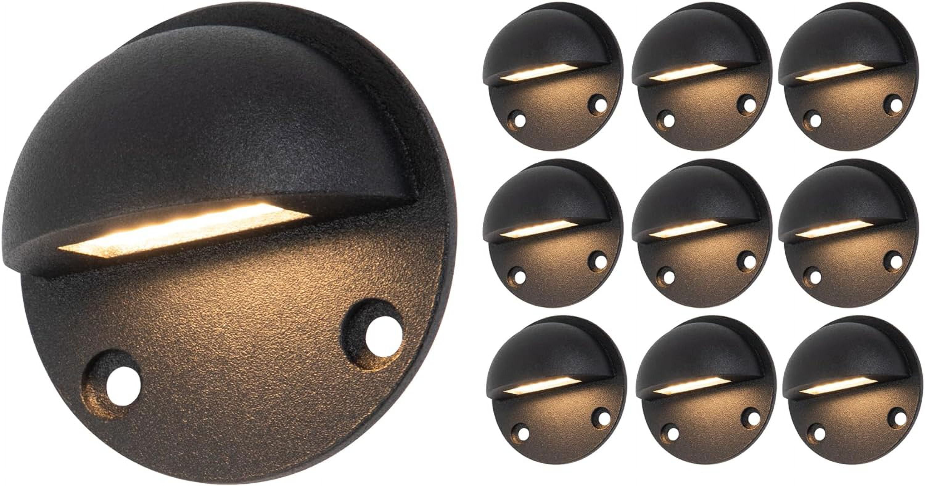 OUWI Low Voltage LED Step Light, Eyelid Deck Light, 12V AC/DC, Black