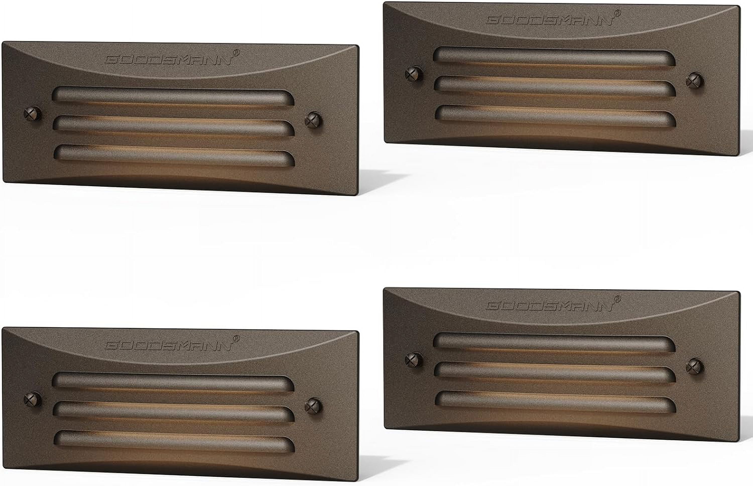 OUWI Low Voltage Step Lights Outdoor 12V AC Landscape Stair Lights 4PK