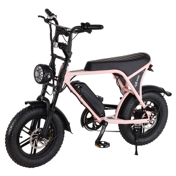 OUXI Electric Bike for Adults, 16" Fat Tire Ebike, 500W 20MPH Electric Bicycle, 36V 10.4Ah, E Bike UL2849