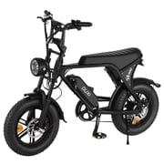 OUXI V8 MINI Electric Bike for Adults, 500W Peak E-Bike with 16 Fat Tires, Removable Battery Options 10.4Ah 7-Speed Electric Bicycle with Dual Disc Brakes