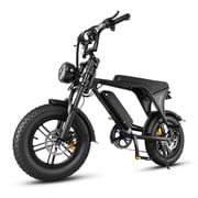 OUXI V8 Mini Electric Bike for Adults, 16 Fat Tire Ebike, 500W Electric Bicycle, 36V 10.4Ah, Black E Bike UL2849