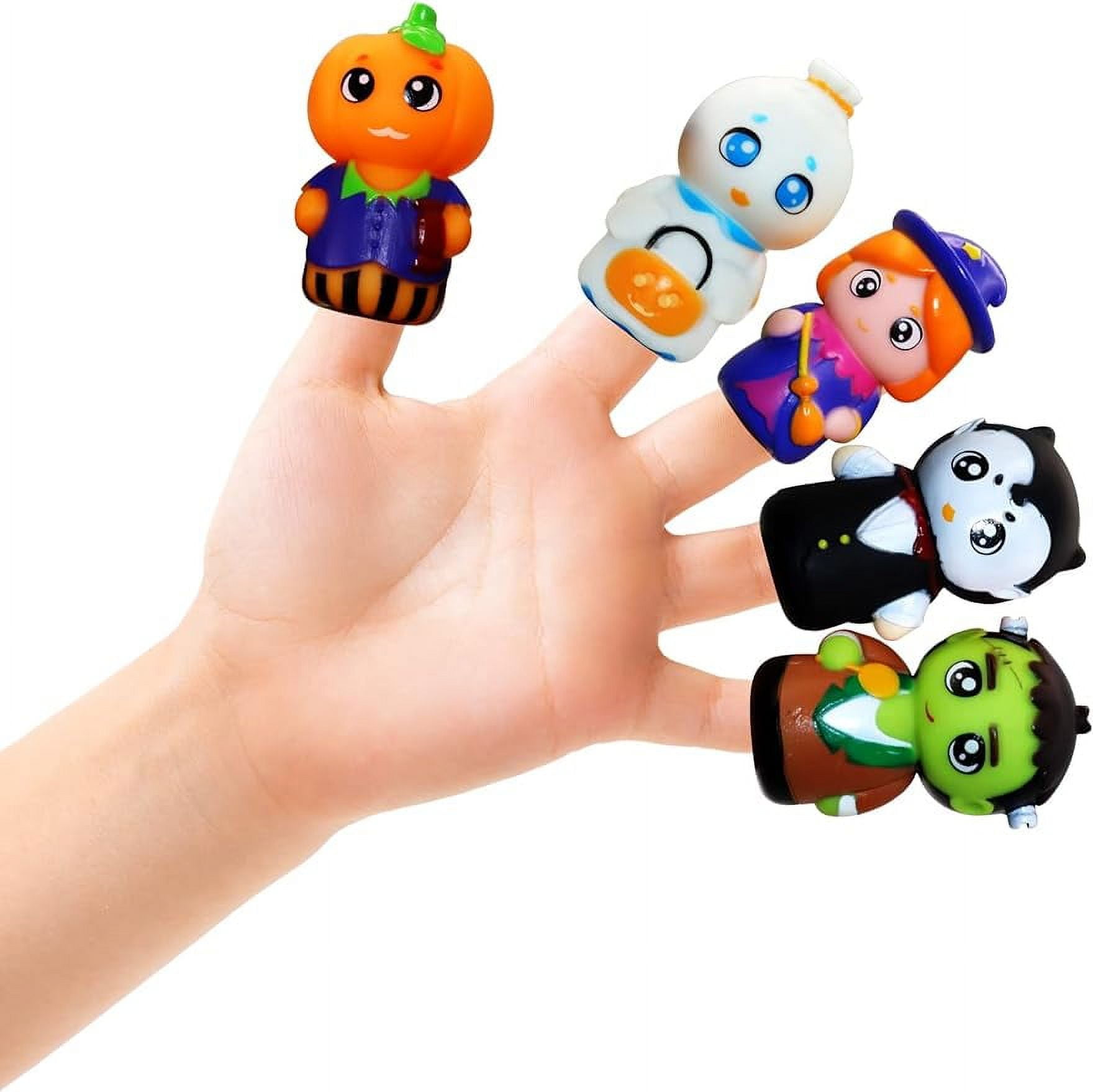 OUXIA Halloween Finger Puppets for Kids, Colorful Finger Hands Party