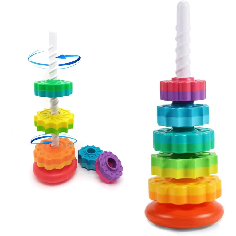 OUXIA Spinning Stacking Toys, Educational Toddler Toys