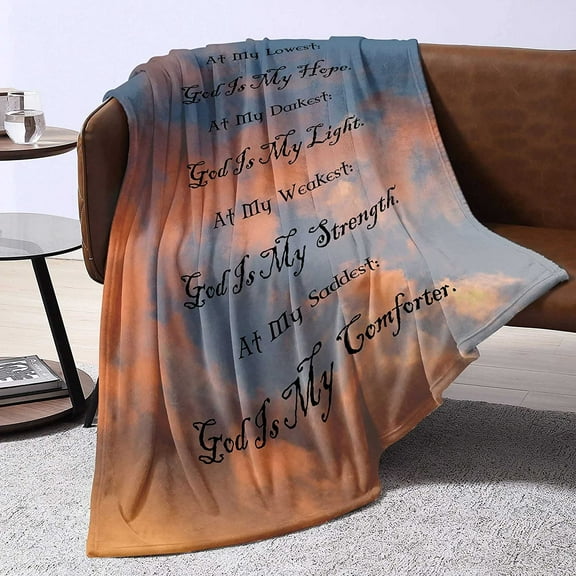 OUXIOAZ Christian Gifts for Women Bible Verse Blanket Religious Gifts Healing Throw Blanket with Inspirational Thoughts and Prayers Get Well Soon Gifts for Women & Men Birthday Gift