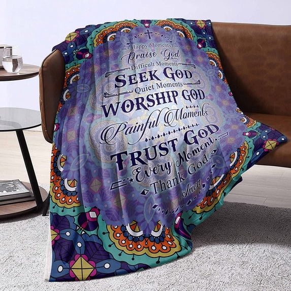 OUXIOAZ Christian Gifts for Women, Bible Verse Blanket, Religious Gifts Healing Throw Blanket with Inspirational Thoughts and Prayers Scripture Blanket Get Well Soon Gifts for Women Men Birthday Gift