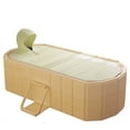 thumbnail image 1 of OUYI 47in Double Capacity Foldable Bathtub, Hot & Cold Therapy Bath, Gold Finish with Leak-Proof Lid​, 1 of 10