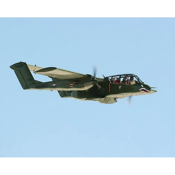 OV-10 Bronco Aircraft in Flight Style - A - 12x18 Inch Laminated Aviation Poster - Stunning Detail and Bold Colors