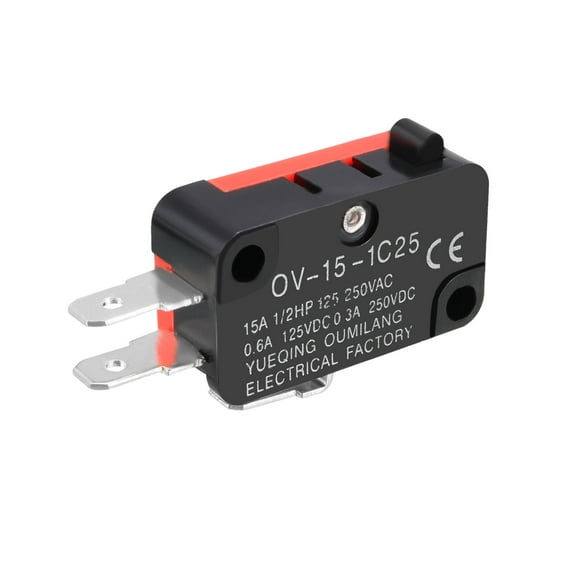 OV-15-1C25 15A 125/250V AC 3-Terminals Snap Button Type Micro Limit Switch