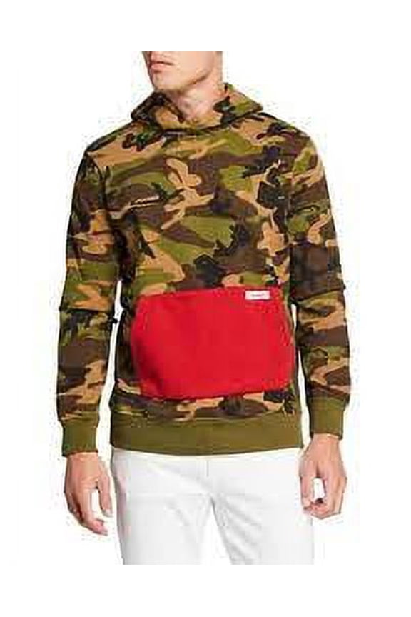 Men's Medium Dune Pullover Hoodie Sweatshirt Camo/Red