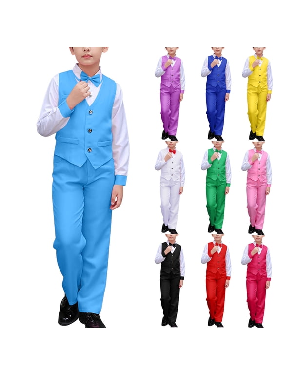 Boys Performance Suits Formal Dress Set Boys Suits Performance Outfit Host Formal Dress Shirt Pants Set Set