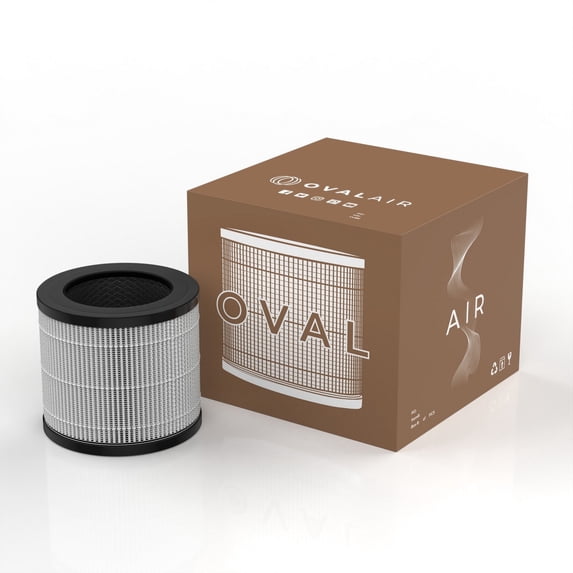 OVAL AIR H13 True HEPA Filter Replacement Combined with Activated Carbon Filter and Pre-filter, AIR2000A-FILTER