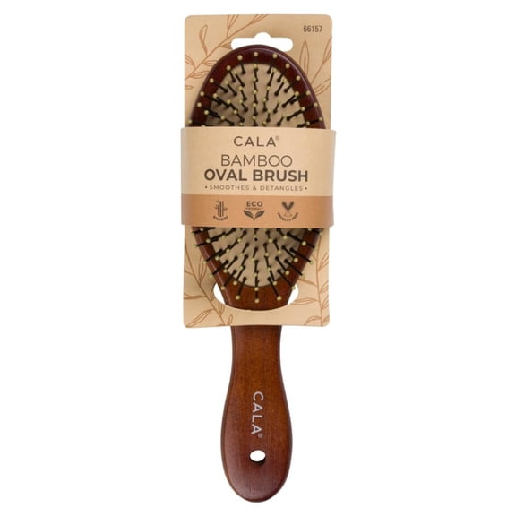 OVAL DARK BAMBOO HAIR BRUSH