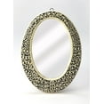 thumbnail image 1 of Butler Specialty Bone Inlay Oval Accent Wall Mirror In Black Bone Inlay, 1 of 2