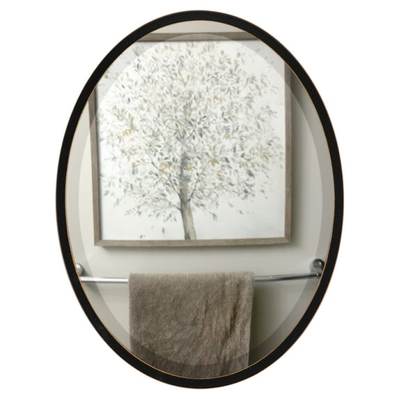 OVALCREST - London Framed Oval Mirror - Rubbed Black 13 1/8" x 17 1/8"