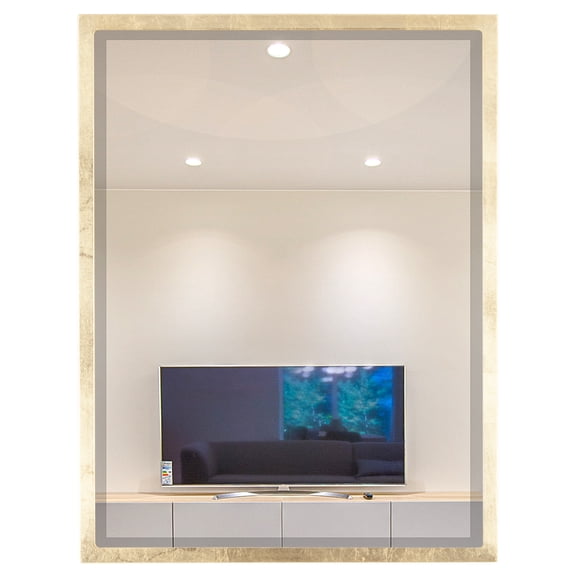OVALCREST - London Framed Rectangle Mirror - Gold Leaf 23 1/8" x 29 1/8"