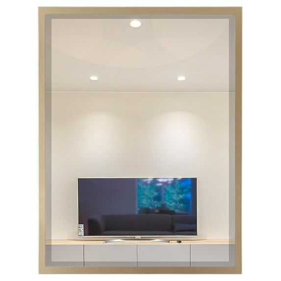 OVALCREST - London Framed Rectangle Mirror - Gold Spray 25 1/8" x 37 1/8"