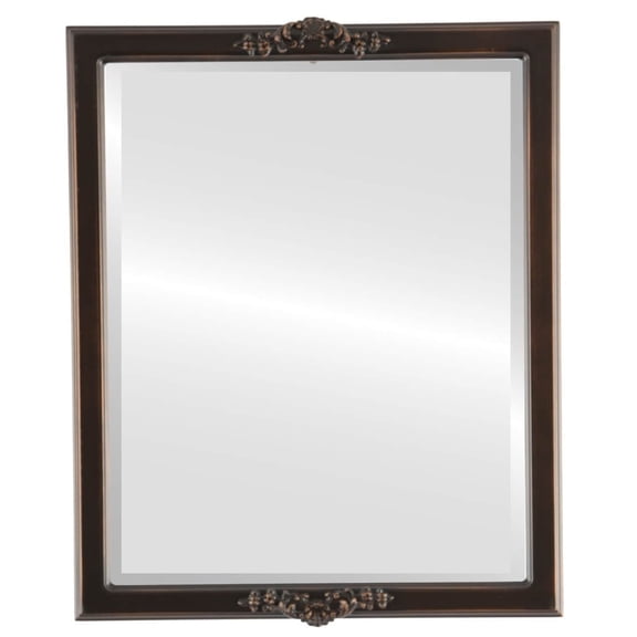 OVALCREST by The OVALCREST Mirror Store Athena Framed Rectangle Mirror in Rubbed Bronze - Antique Bronze 19x25