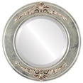 thumbnail image 1 of OVALCREST by The OVALCREST Mirror Store Ramino Framed Round Mirror in Silver Leaf with Brown Antique - Silver/Brown 29x29, 1 of 4